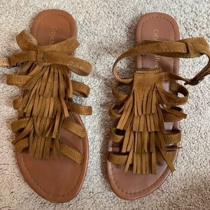 Fringe Sandals Size 8